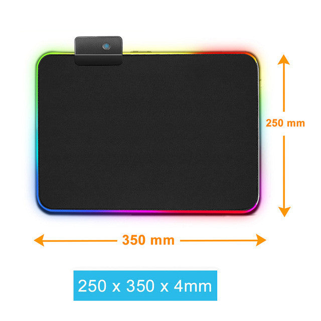 Tapis de souris gaming RGB LED avec éclairage Symphony multicolore