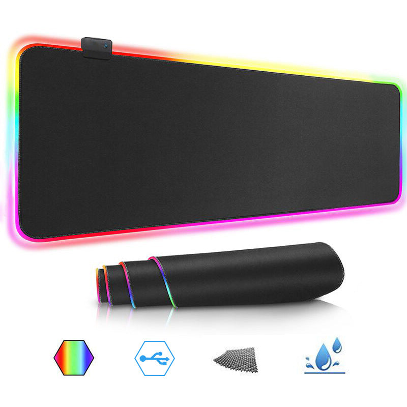 Tapis de souris gaming RGB LED avec éclairage Symphony multicolore
