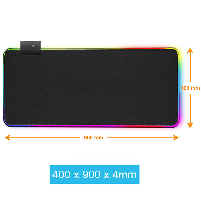 Tapis de souris gaming RGB LED avec éclairage Symphony multicolore