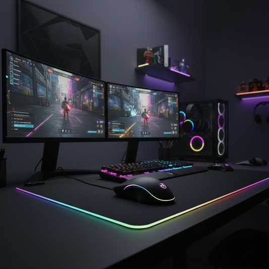 Souris gaming filaire RGB ergonomique 6400 DPI avec 7 boutons